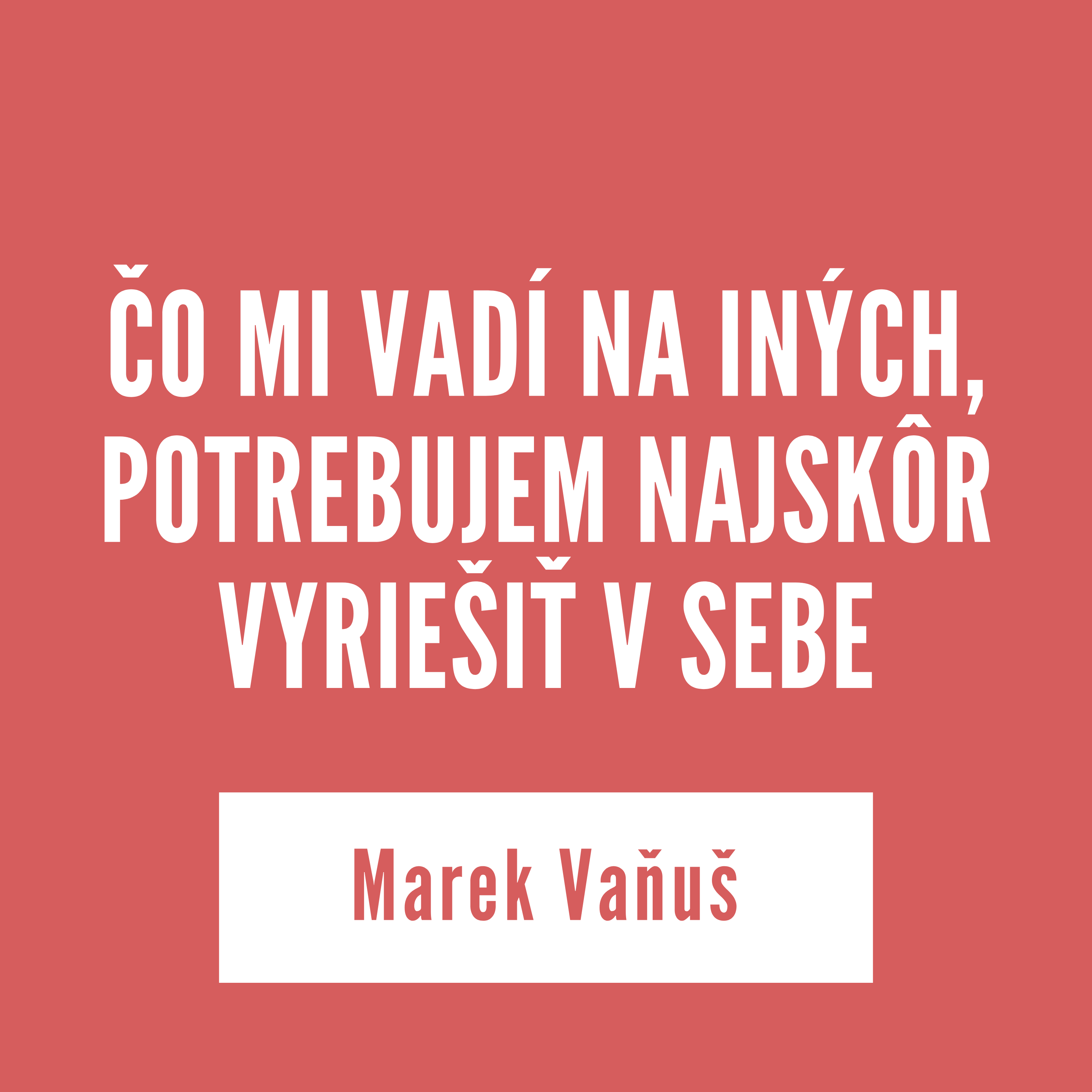 ČO MI VADÍ NA INÝCH, POTREBUJEM NAJSKÔR VYRIEŠIŤ V SEBE | Marek Vaňuš episode artwork