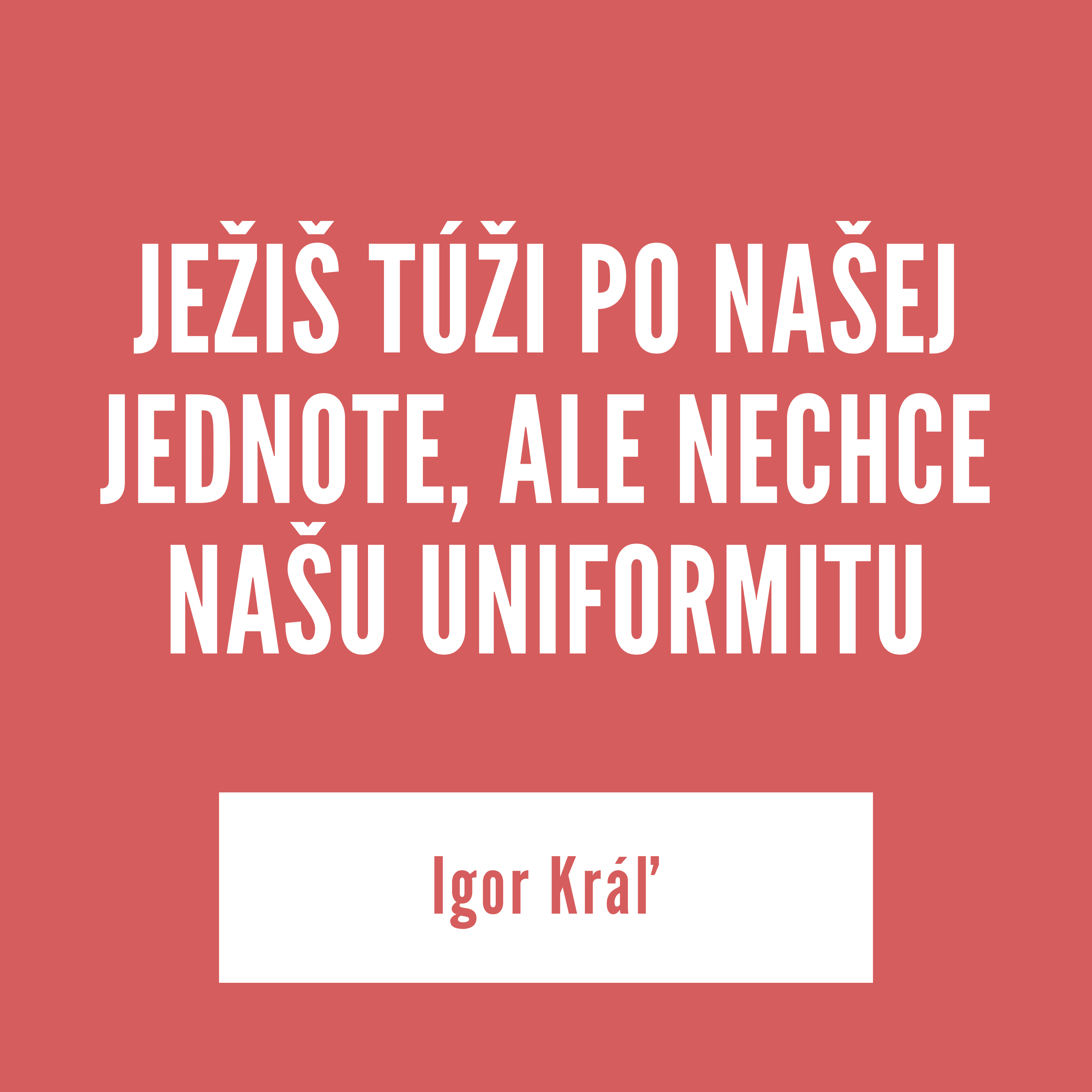 JEŽIŠ TÚŽI PO NAŠEJ JEDNOTE, ALE NECHCE NAŠU UNIFORMITU | 05. júna 2025 episode artwork
