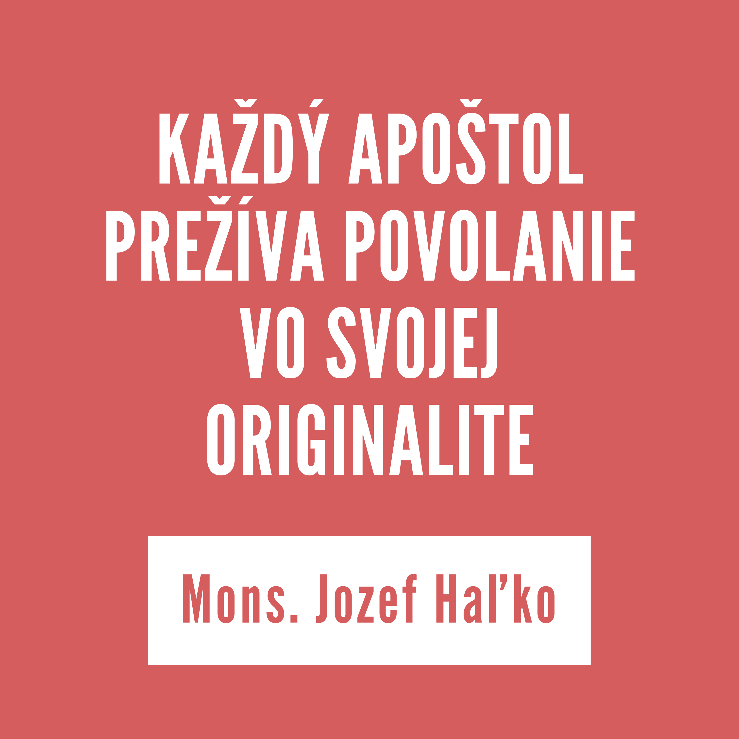 KAŽDÝ APOŠTOL PREŽÍVA POVOLANIE VO SVOJEJ ORIGINALITE | 23. januára 2026 episode artwork