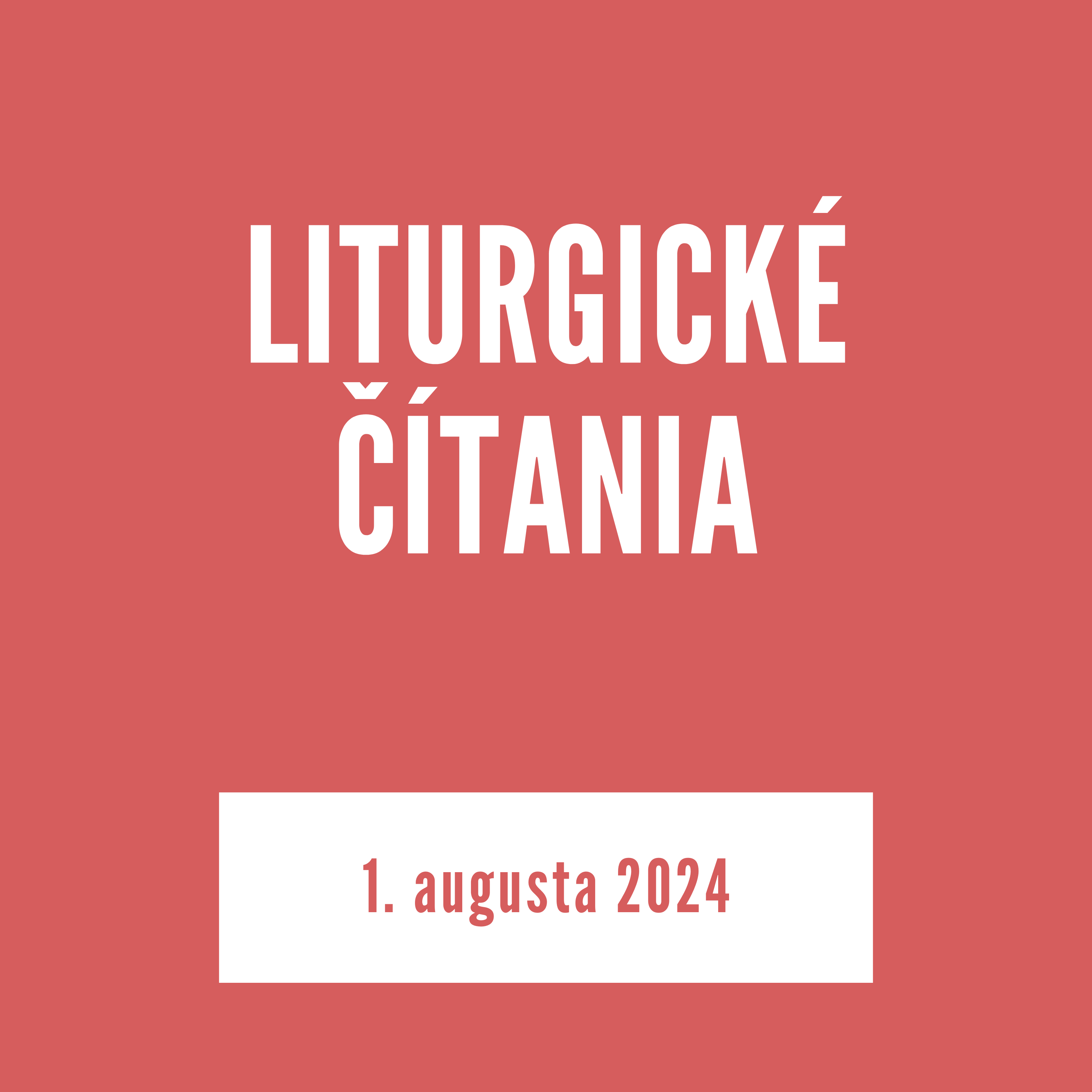LITURGICKÉ ČÍTANIA | 1. augusta 2024 episode artwork