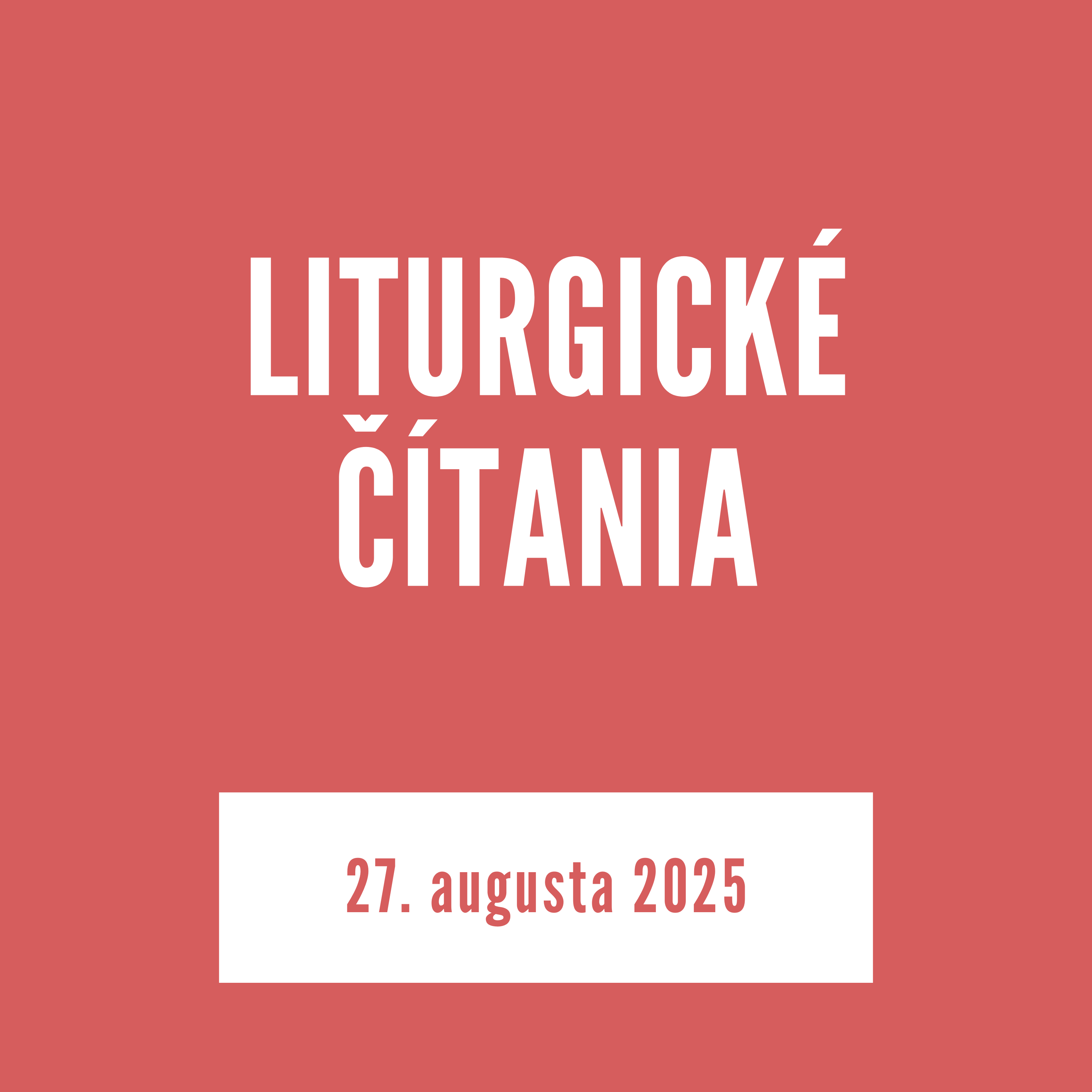 LITURGICKÉ ČÍTANIA | 27. augusta 2025 episode artwork