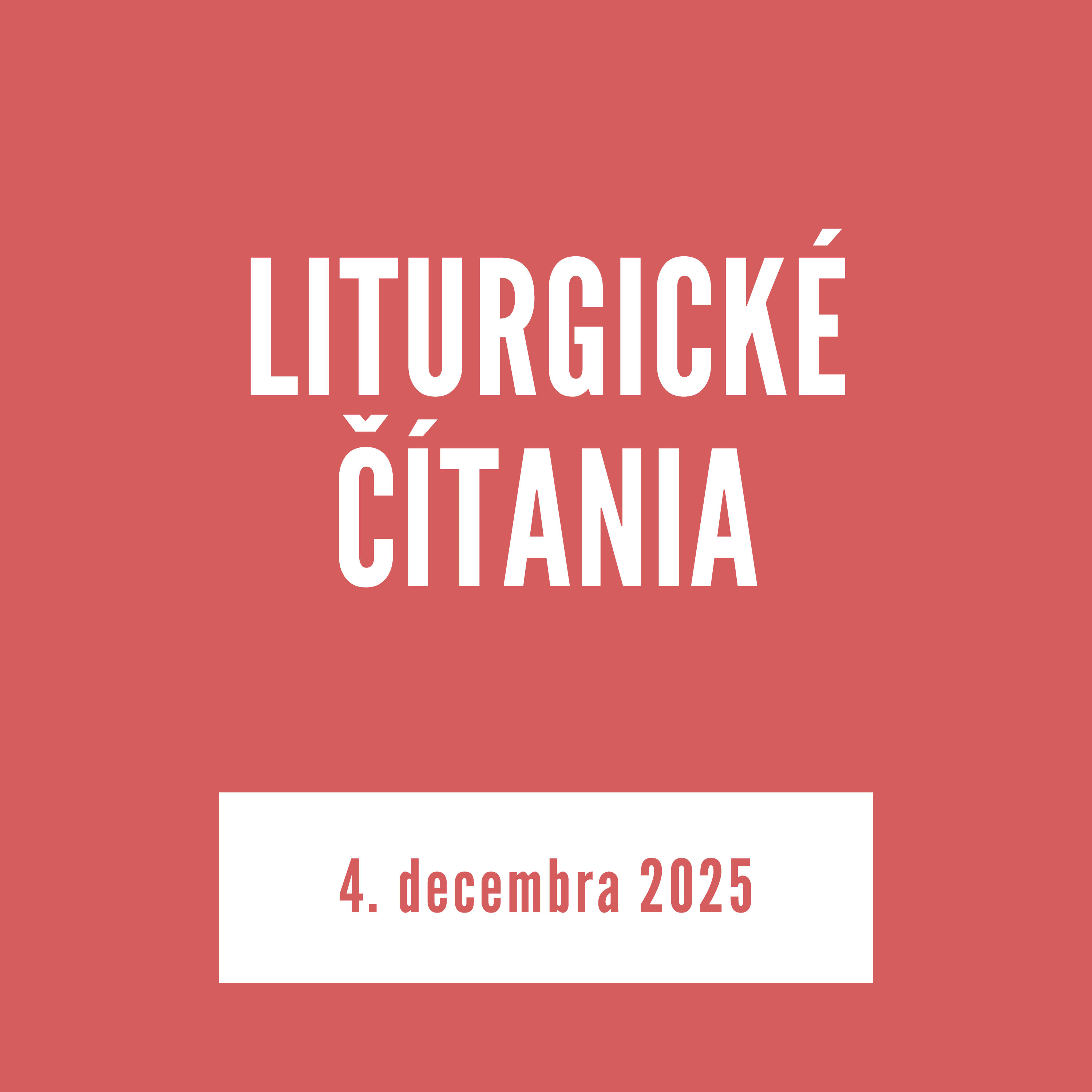 LITURGICKÉ ČÍTANIA | 4. decembra 2025 episode artwork