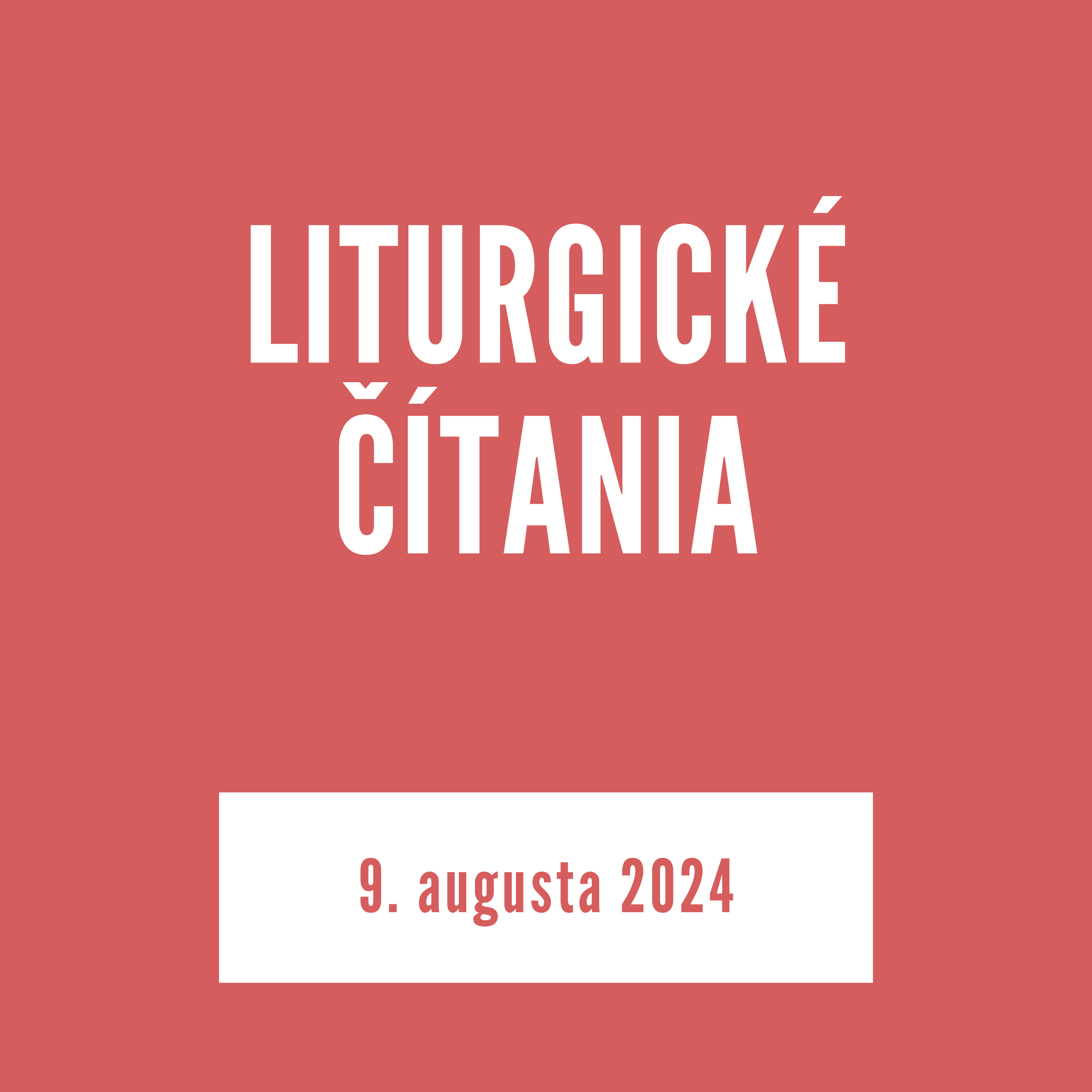 LITURGICKÉ ČÍTANIA | 9. augusta 2024 episode artwork