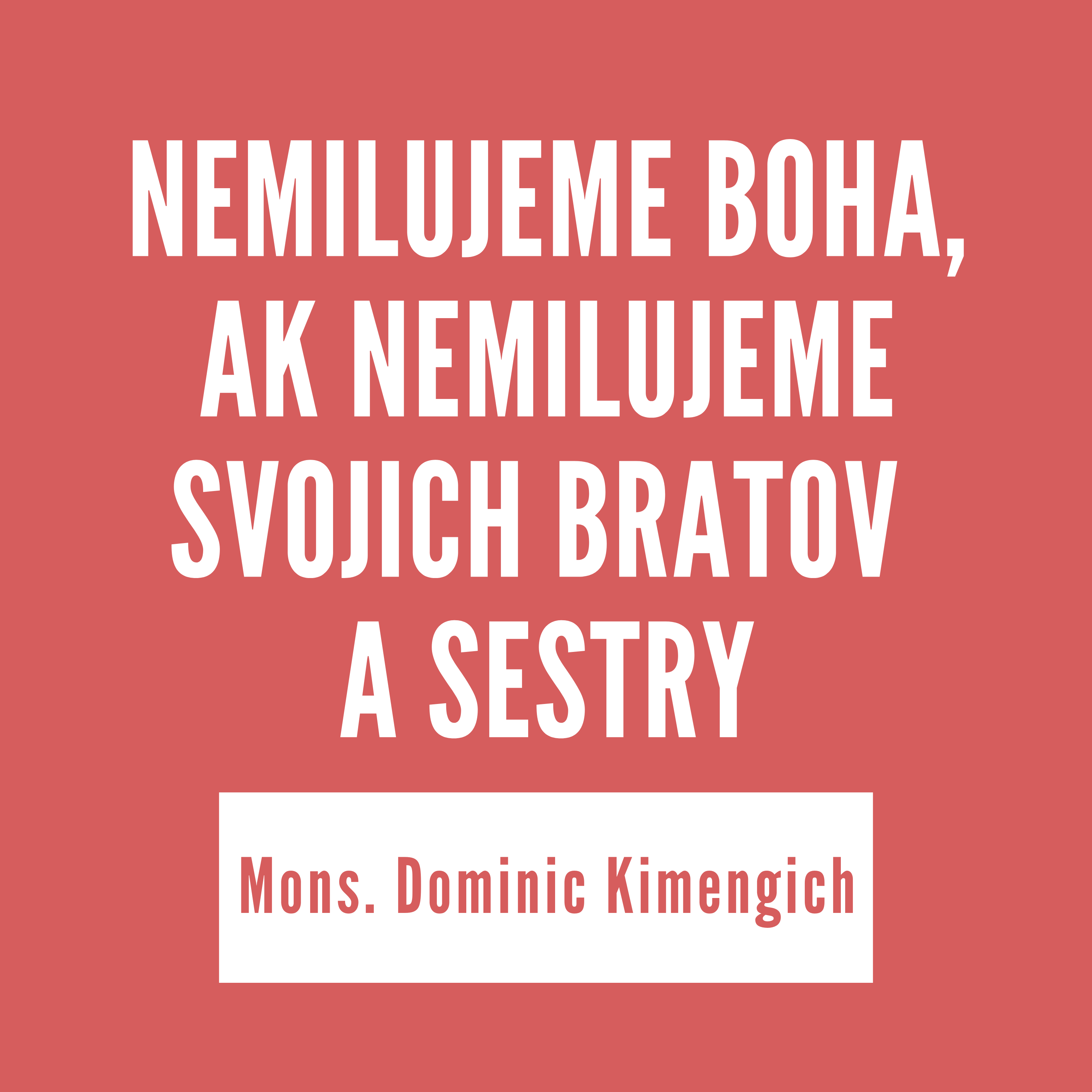 NEMILUJEME BOHA, AK NEMILUJEME SVOJICH BRATOV A SESTRY | 08. januára 2026 episode artwork