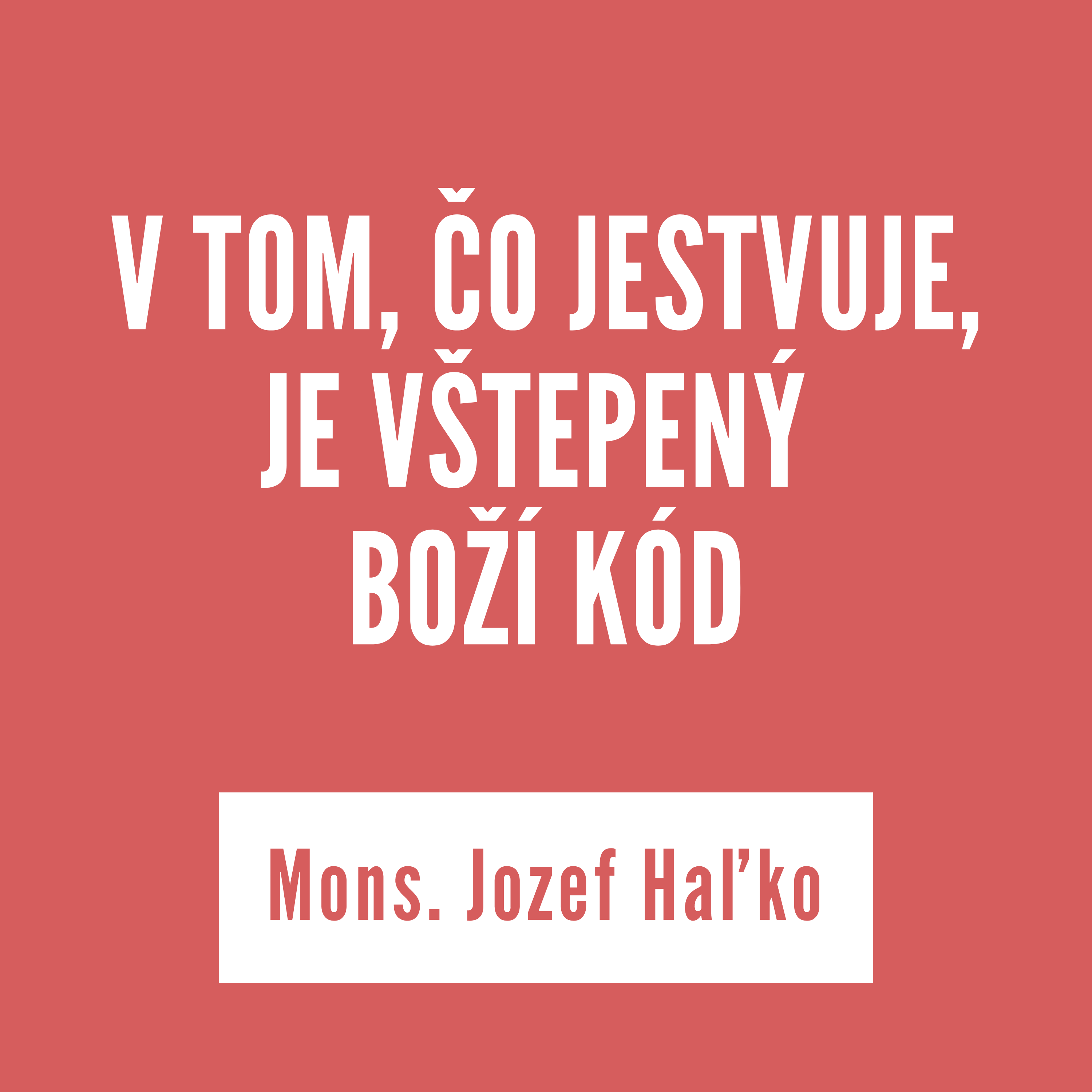 V TOM, ČO JESTVUJE, JE VŠTEPENÝ BOŽÍ KÓD | Mons. Jozef Haľko episode artwork