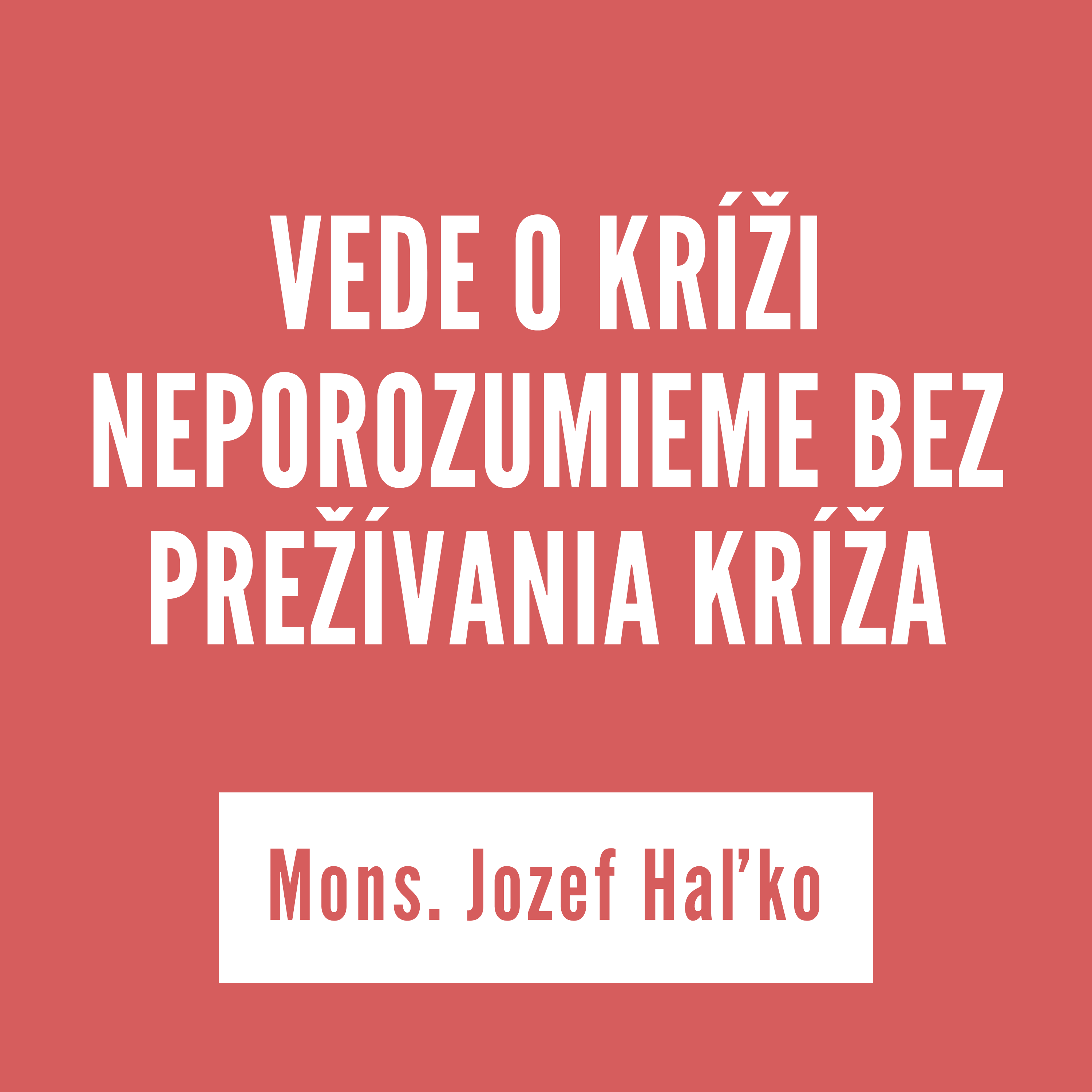 VEDE O KRÍŽI NEPOROZUMIEME BEZ PREŽÍVANIA KRÍŽA | Mons. Jozef Haľko episode artwork