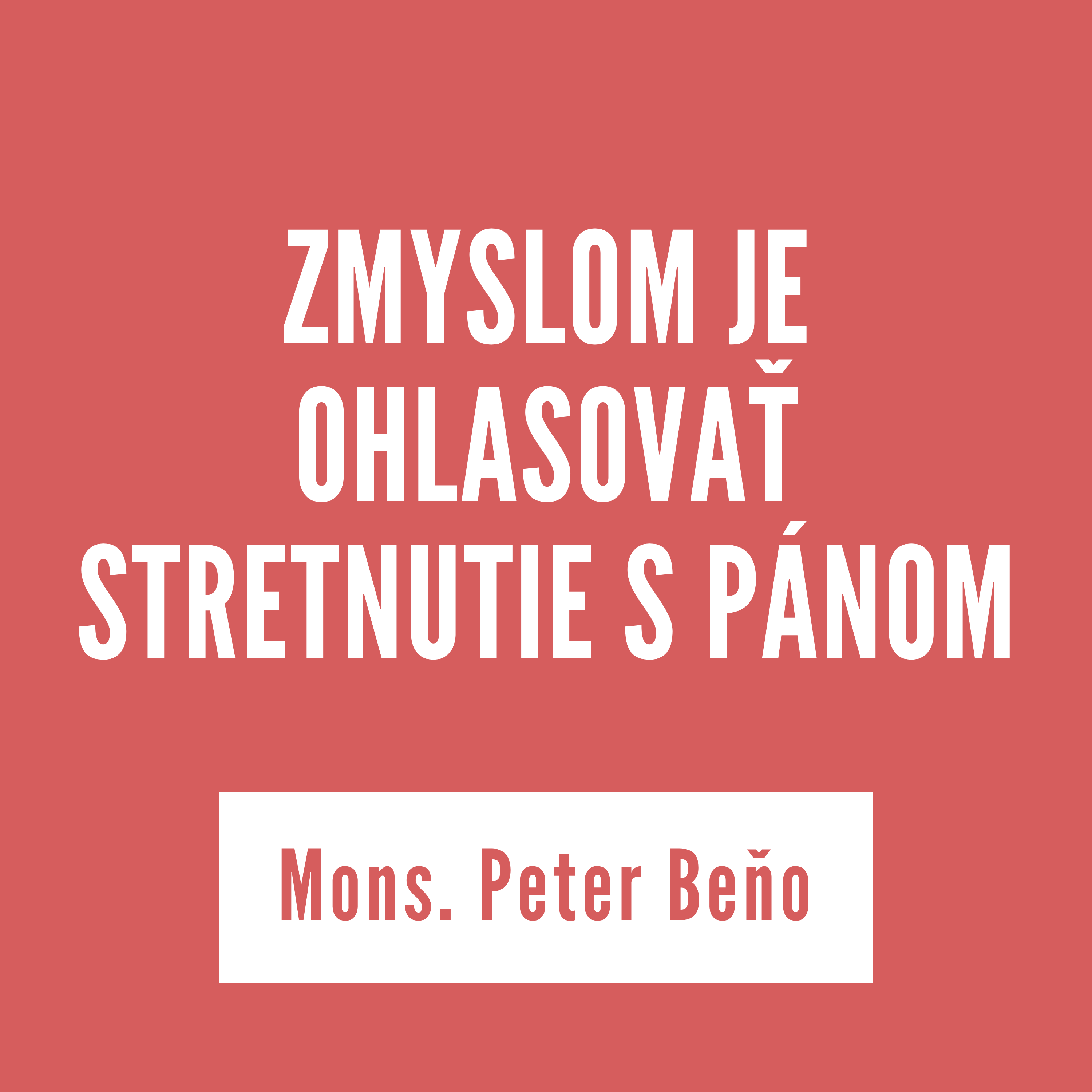 ZMYSLOM JE OHLASOVAŤ STRETNUTIE S PÁNOM | 14. novembra 2025 episode artwork