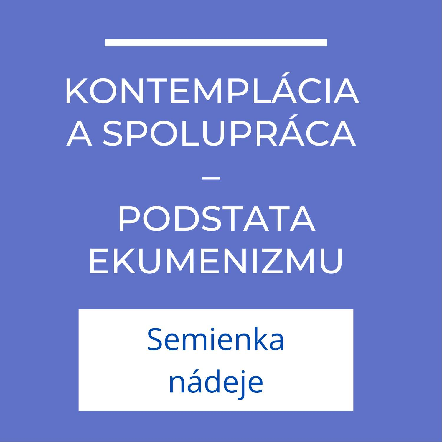 Kontemplácia a spolupráca - podstata ekumenizmu | Semienka nádeje