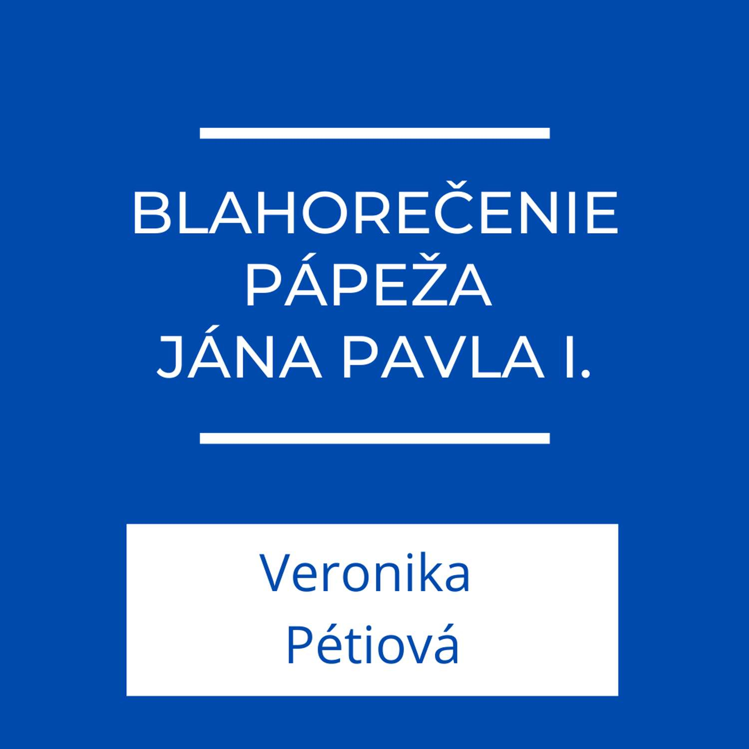 Blahorečenie pápeža Jána Pavla I. | Jeden na jedného episode artwork