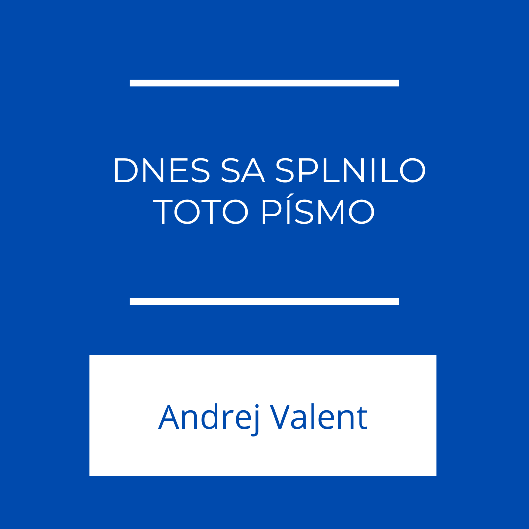 Dnes sa splnilo toto Písmo | EFFETA episode artwork