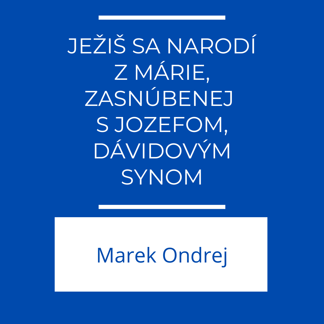 Ježiš sa narodí z Márie, zasnúbenej s Jozefom, Dávidovým synom | EFFETA episode artwork