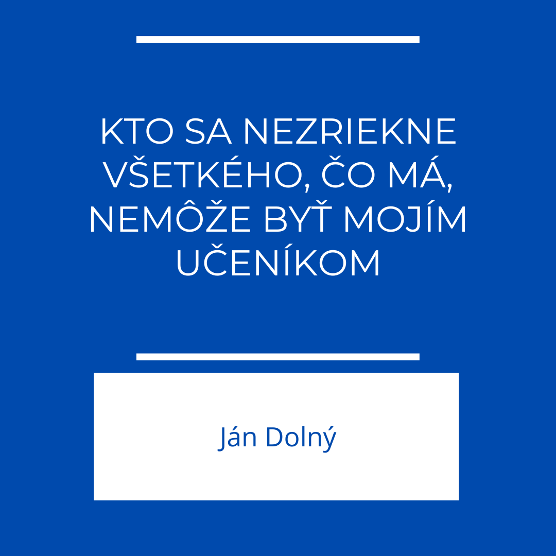 Kto sa nezriekne všetkého, čo má, nemôže byť mojím učeníkom | EFFETA episode artwork