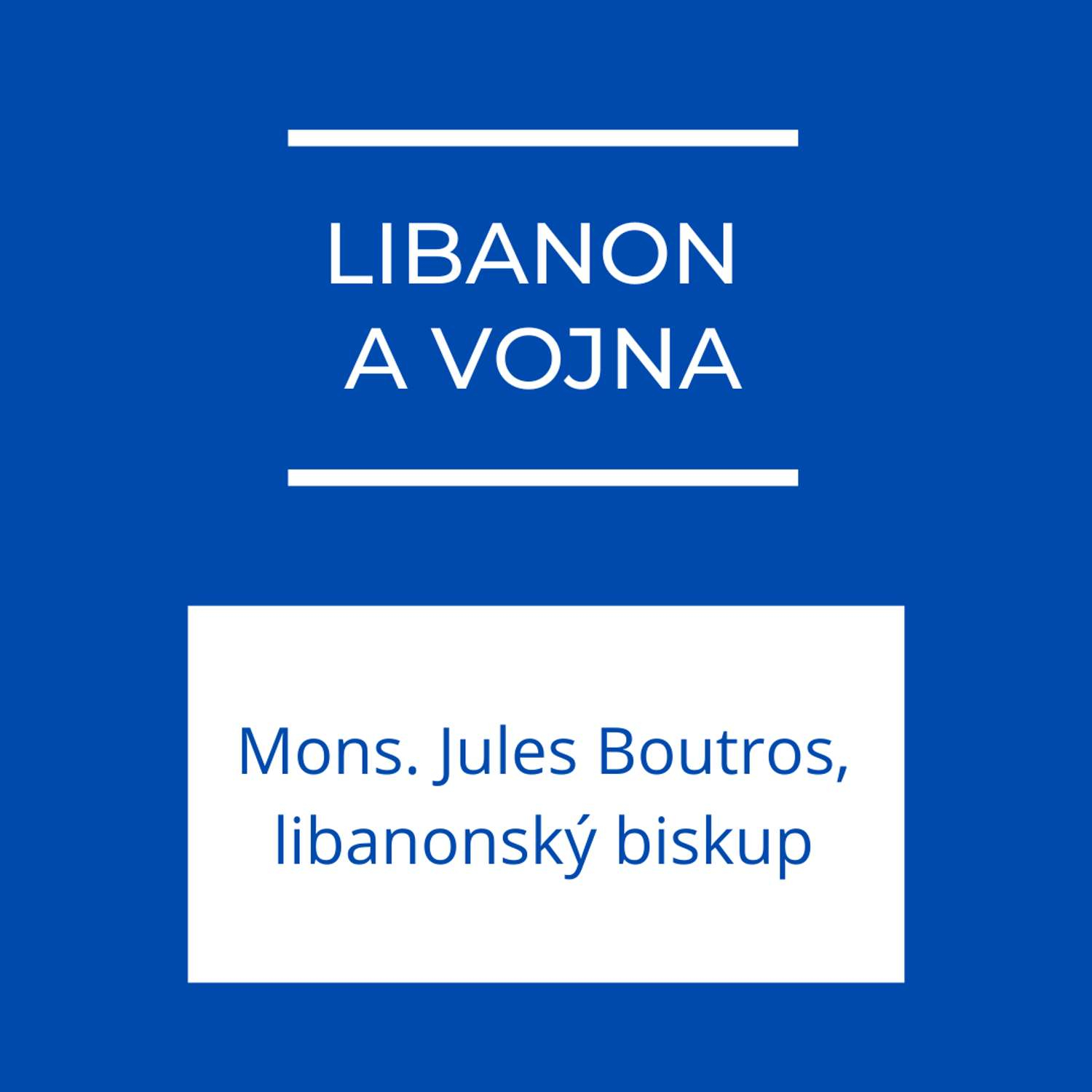 Libanon a vojna | Jeden na jedného episode artwork