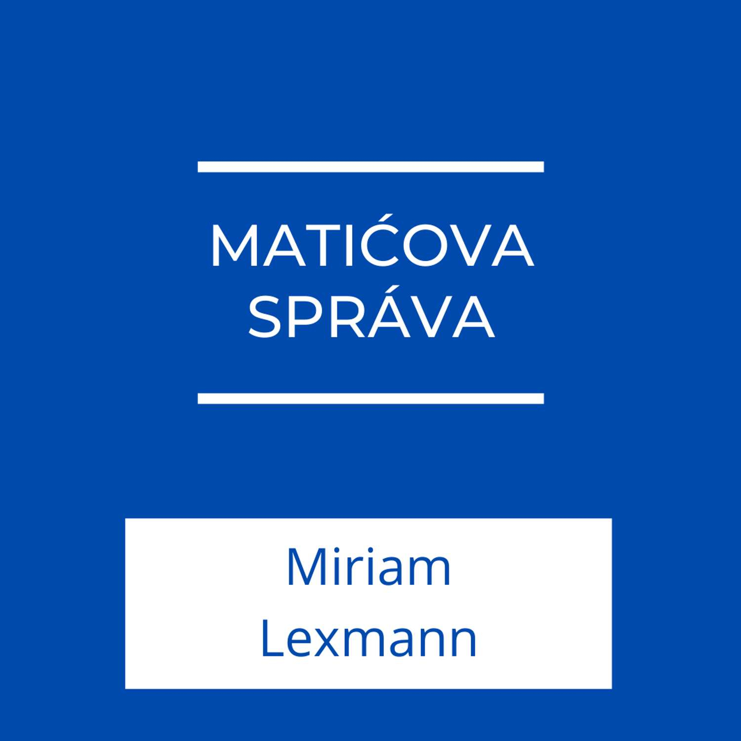 Matićova správa | Jeden na jedného episode artwork