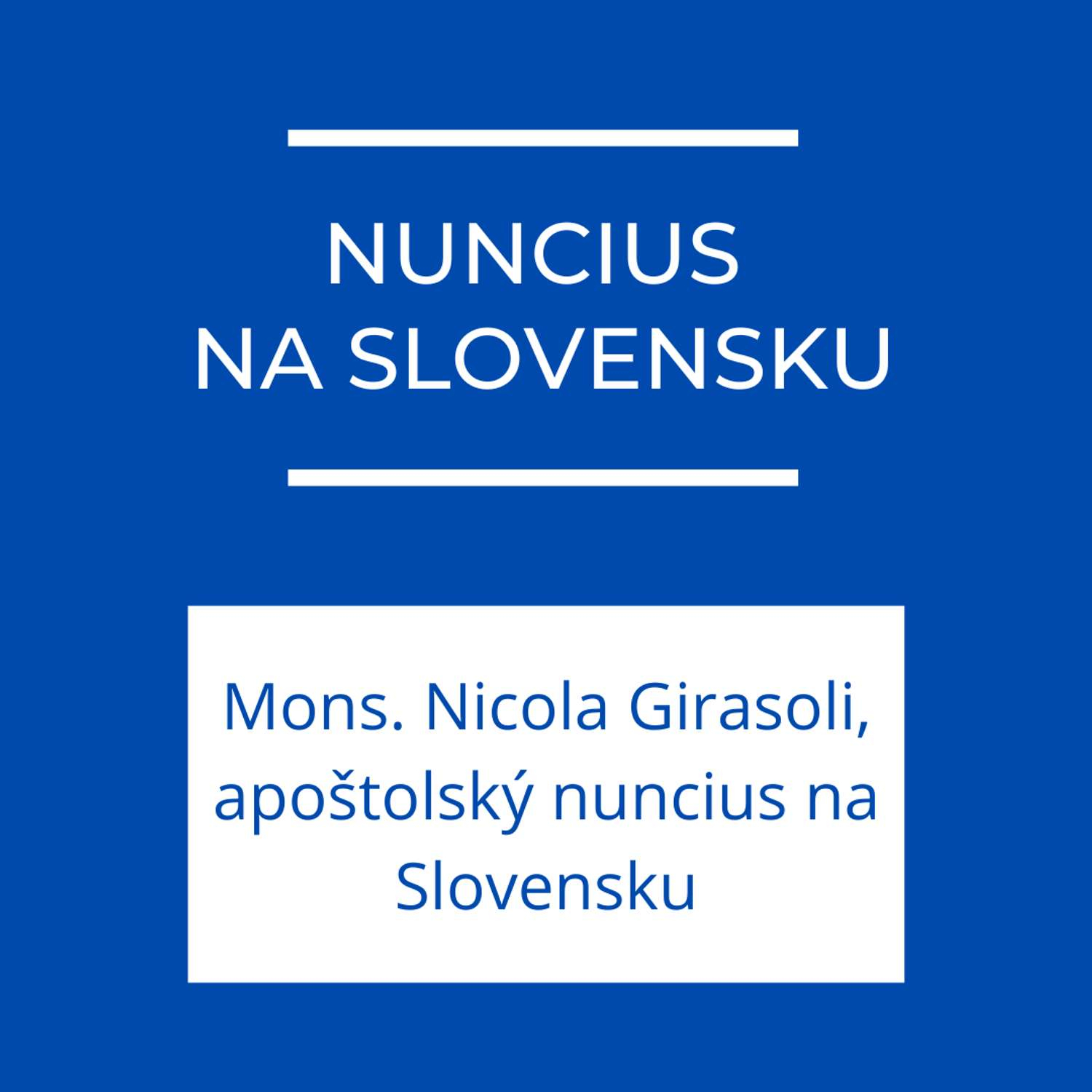 Nuncius na Slovensku | Jeden na jedného episode artwork